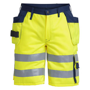 Shorts de travail haute visibilité pour hommes, réfléchissants, 100% coton, avec poches cargo, séchage rapide, pour la construction - Product Image 1