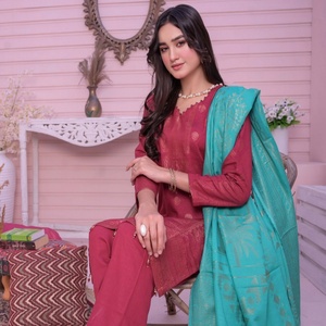 Les vêtements de cérémonie de Bin Hameed Shalwar Kameez conviennent au style pakistanais et indien sur le volume du tissu Khaddar Cool Cotton pour adultes - Product Image 2