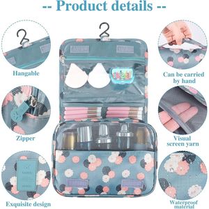 Pengxiaomei Multifunction Travel <b>Toiletry</b> Bag Waterproof Hanging Cosmetic Pouch Portable Handle for Makeup <b>Storage</b> Organization - Product Image 1