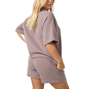Ensemble de vêtements d'été pour femmes, t-shirt à manches courtes et short, ensemble 2 pièces, t-shirts amples et shorts, logo personnalisé, ensemble d'été pour femmes - Product Image 5