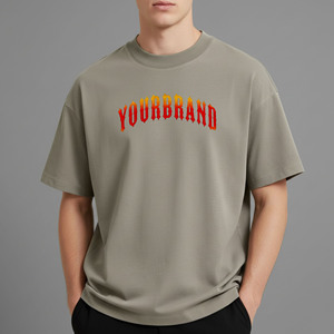 T-shirt Homme Été Personnalisable Streetwear Hip Hop Coupe Ample Épaules Tombantes 100% Coton 180g Épais Séchage Rapide – Meilleure Vente - Product Image 4