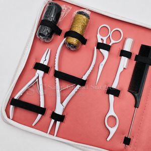 Kit d'outils professionnels pour extensions de cheveux - Ensemble d'outils d'extension de cheveux pour experts, aiguilles en forme de C avec ciseaux pour stylistes - Product Image 5