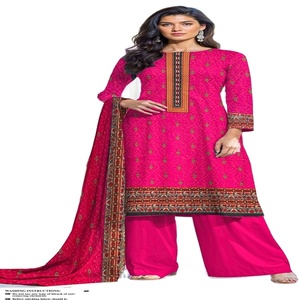 高品质shalwar kameez巴基斯坦进口优质shalwar kameez女士巴基斯坦草坪套装刺绣草坪套装 - Product Image 1