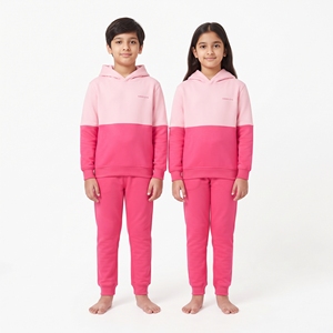 Conjunto Deportivo para Niños y Niñas, Sudadera con Capucha y Pantalones Deportivos con Paneles en Contraste, Ropa Deportiva de Dos Tonos, Conjunto de Ropa Deportiva al por Mayor - Product Image 5