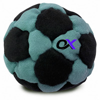 Oxva Industries Hacky Sack de Gamuza de 32 Paneles, Relleno de Arena, Pelota de Patada, Juguete de Malabares Freestyle, Personalizado, Ligero y de Alta Calidad