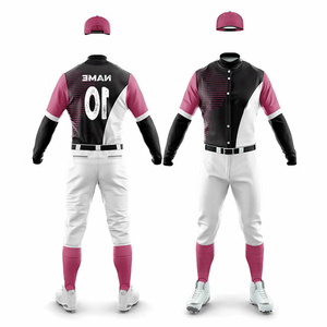 Ensemble uniforme de baseball personnalisé avec impression par sublimation, logo d'équipe personnalisé, nom et numéro du joueur, vente en gros - Product Image 5