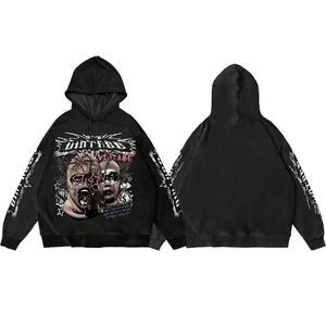 Sudadera con Capucha Premium para Hombre, Impresión DTG Personalizada en las Mangas, Logotipo en el Pecho, Estilo Casual Oversize, Felpa, 100% Algodón, Invierno, 420g - Product Image 3