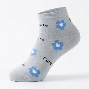 Chaussettes courtes à imprimé floral pour hommes et tout-petits, en coton respirant tricoté, style fin, motif multicolore, pour l'été et le quotidien - Product Image 3