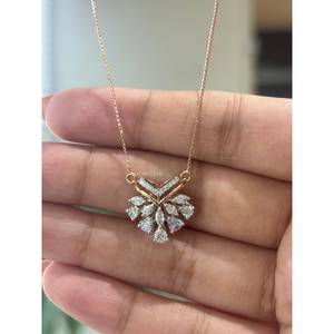 จี้เพชร 0.80 กะรัต ดีไซน์วินเทจสำหรับผู้หญิง สร้อยคอทอง 14K เครื่องประดับหรูหรา ออกแบบและผลิตตามสั่ง - Product Image 3