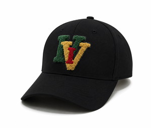 Casquette de baseball personnalisée en chenille brodée, 6 panneaux, haute qualité, profil structuré, visière pré-courbée pour hommes - Product Image 1