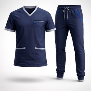 Achetez un nouveau design respirant en 100 % coton, uniforme médical pour hommes, sur mesure, léger, détection des aiguilles, sans couture - Product Image 6