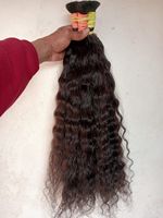 Cheveux vierges non traités, extensions de cheveux alignées dans le sens des cuticules, cheveux indiens bouclés
