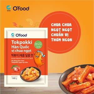 O'Food Tokpokki coréen sucré et acidulé 140g Gâteau de riz instantané pour enfants et adultes - Product Image 2