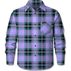Camisa de Franela para Hombre de Material Duradero, Disponible al por Mayor, Camisa de Franela Antiarrugas Hecha a Medida con Calidad Premium - Product Image 1