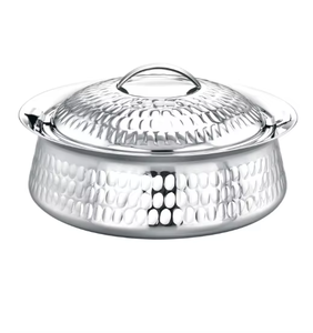 Heavy Gauge Stainless Steel Casserole dish with hammered pattern for Home and Commercial Use - Product Image 3