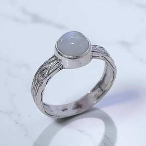 แหวนพลอยอเมทิสต์และมูนสโตนแท้ เงินแท้ 925 ราคาขายส่ง เครื่องประดับเงิน - Product Image 2