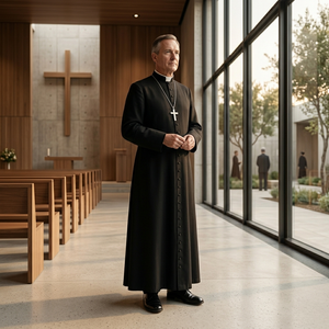 Túnica de Clérigo Personalizada Premium al por Mayor, Vestimenta Litúrgica Bordada, Ropa Religiosa, Túnica de Sacerdote - Product Image 2