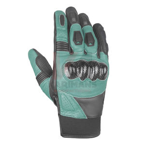 Gants de moto en cuir, imperméables, à doigts entiers, avec protection des articulations et compatibles écran tactile - Product Image 3