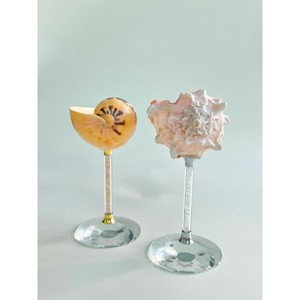 Verre à vin unique en forme de coquillage marin et en verre, parfait pour un usage personnel et pour les établissements hôteliers commerciaux. - Product Image 6