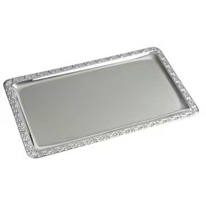Bandeja Rectangular de Acero Inoxidable con Acabado Antiguo, Juego de Vajilla, Platos y Bandejas para Servir Comida - Product Image 6