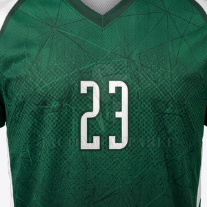 Uniforme de volley-ball 100% polyester durable, doté d'un tissu extensible doux qui garde les joueurs au confort en toute situation de match prolongé. - Product Image 5