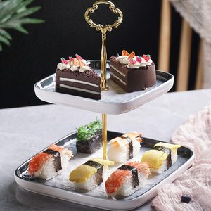 Aluminium <b>Rotating</b> Cake Decorating <b>Stand</b> with Metal Handles Square Dessert Table Cupcake <b>Display</b> Detachable Pastry Serving - Product Image 2