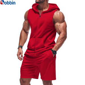BOBBIN INDUSTRIES, el Mejor Fabricante de Conjuntos de Camisetas sin Mangas para Hombres de Talla Grande, Conjunto Personalizado de Verano con Cremallera y Capucha para Hombre - Product Image 2