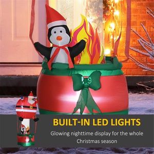 Pupazzo di Neve Gonfiabile Natalizio per Decorazioni Esterne Festive per Casa o Giardino - Product Image 4