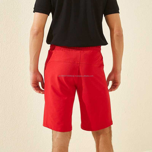 Venta al por mayor logotipo personalizado 100% algodón pantalones cortos a prueba de viento de color sólido cordón sudor cortavientos pantalones cortos de los hombres - Product Image 6