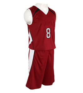 Latest Design New Style Basketball Uniform Premium Quality Printed Breathable Quick Dry 100% Polyester <b>Pink</b> Red Basketball - Product Image 2