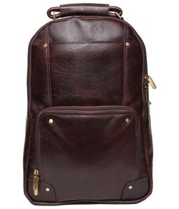 Sac à dos en cuir véritable pour homme, grande capacité, personnalisé, de haute qualité, pour ordinateur portable, sac d'école, vente en gros - Product Image 3