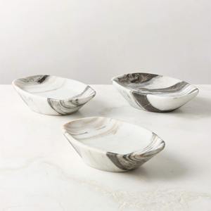 White Marble Rectangular <b>Tray</b> with Edges Elegant Decorative Platter Luxury Serving <b>Tray</b> for Dining <b>Kitchen</b> Home Decor - Product Image 2