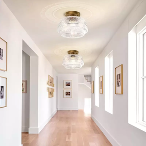 Plafonnier semi-encastré industriel SIMIG, <span class=keywords><strong>luminaire</strong></span> en verre globe doré pour couloir, entrée, cuisine, <span class=keywords><strong>salle</strong></span> <span class=keywords><strong>de</strong></span> <span class=keywords><strong>bain</strong></span> - Product Image 3