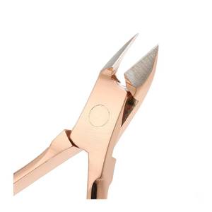 Coupe-ongles professionnel en acier inoxydable rose doré, nouveau design, lame droite, pointe affûtée, ouverture large, luxe - Product Image 4