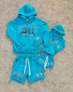 Ensemble de survêtement jogger pour homme en coton, shorts d'été, avec patch brodé personnalisé effet vieilli, délavé à l'acide, vêtements en tissu éponge pour l'hiver, incluant - Product Image 2