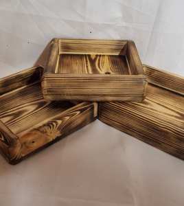 Bandeja Cuadrada de Madera de Roble Hecha a Mano, Plato Pequeño para Servir y Organizador de Escritorio - Product Image 2