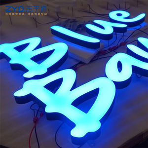 Enseigne 3D personnalisée pour extérieur, lettres en relief LED, éclairage frontal, acrylique, acier inoxydable, publicité, nom de magasin, <span class=keywords><strong>logo</strong></span> d'entreprise - Product Image 4