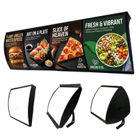 Boîte à lumière LED rotative personnalisée pour menu, haute luminosité, durable, affichage publicitaire éclairé, rétro-éclairé pour les restaurants de restauration rapide