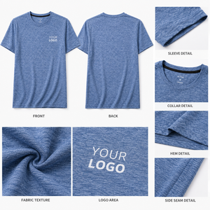 เสื้อฝึกซ้อมแบบขายส่ง แบรนด์ส่วนตัว เนื้อผ้าระบายอากาศได้ดี เหมาะสำหรับการวิ่งออกกำลังกายในยิมและการออกกำลังกายกลางแจ้งสำหรับผู้ชาย - Product Image 6