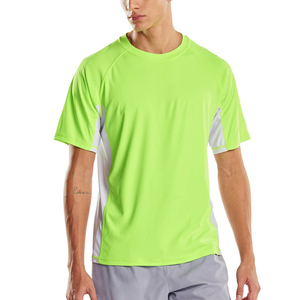 T-shirt de bain pour homme en polyester et élasthanne, séchage rapide, protection UV, extensible, anti-UV, léger, coupe ajustée, style streetwear - Product Image 1