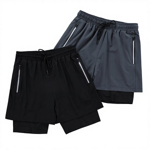 OEM ODM Custom Wholesale American Football Basketball Shorts Double <b>Layer</b> Breathable Quick Dry Anti-Wrinkle Solid Lace Sporty - Product Image 1