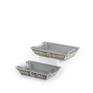 Plateau de service en nacre, best-seller, nouveau design, forme rectangulaire, écologique, compatible lave-vaisselle, pour usage domestique, vaisselle et assiettes - Product Image 1