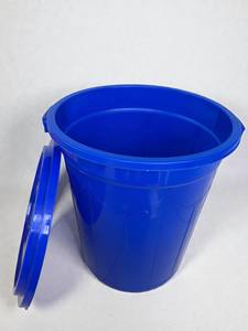 Round Plastic Rice Container <b>With</b> Measuring Cup Food Grade <b>Storage</b> Barrel For International Wholesale Market - Product Image 2