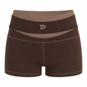 Shorts Deportivos de Cintura Alta para Mujer, Color Sólido, Transpirables, Tejidos en Spandex y Poliéster, Cintura Elástica, Corte Regular, con Logotipo - Product Image 2