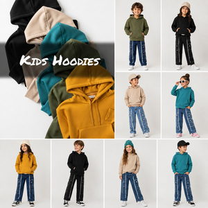 Lot de stock en gros – Vente en gros de sweats à capuche pour enfants – Vêtements d'hiver – Logo personnalisé – Coton molletonné – Design imprimé – Sweats à capuche - Product Image 3