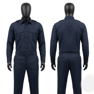Chaqueta de Uniforme de Guardia de Seguridad Blackhardson Premium, 240 GSM, Polialgodón, Azul Marino, Unisex, con Logotipo Bordado Personalizado - Product Image 1