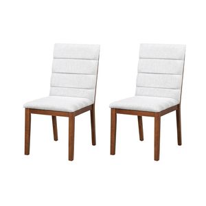 Set di 2 Sedie da Pranzo Moderne in Noce con Rivestimento Trapuntato, Comfort Elegante per Ogni Spazio - Product Image 2