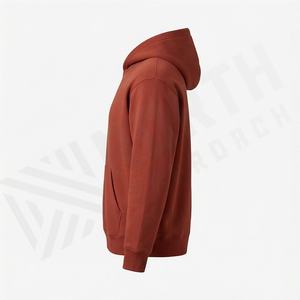 Sudadera con Capucha Básica de Moda para Hombre, Mezcla de Algodón, Bolsillo Tipo Canguro, Diseño Personalizado, Fabricante OEM, Color Personalizado, Elegante - Product Image 3