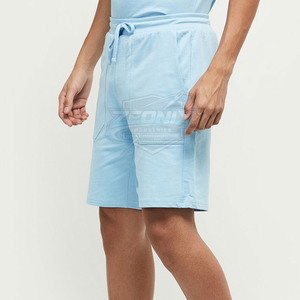 Créez Votre Propre Logo Personnalisé – Short Homme Décontracté 100% Coton Uni à Taille Mi-Haute, Séchage Rapide, Respirant, avec Cordon de Serrage - Product Image 3