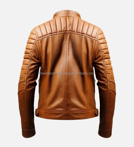 Nouveauté Veste en cuir personnalisée à la mode pour hommes Vêtements de mode Nouveau style 2024 Vente directe en usine Veste en cuir pour hommes - Product Image 4